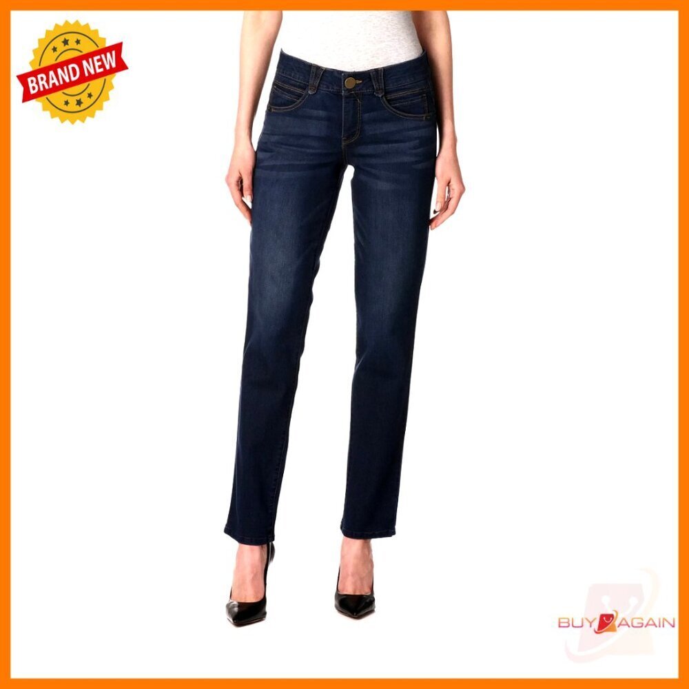 Straight Leg Jeans with Ab Solution, Super-Stretch Denim, Figure Flattering Fit